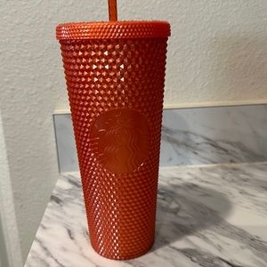 Pre-owned Starbucks orange studded tumbler